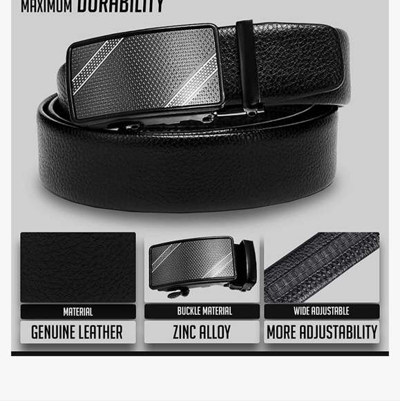 Men's Comfort Adjustable Belt Casual Dress Automatic Buckle Fashion Luxu… - Picture 3 of 5